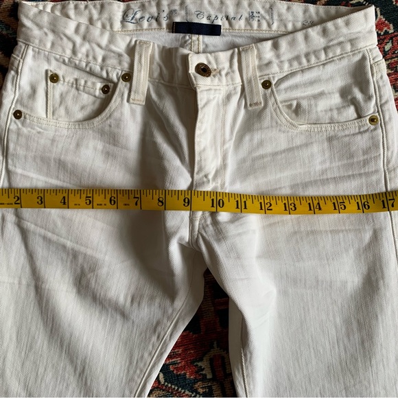 Vintage Levi’s matchstick Capital E white jeans sz 28 - Picture 3 of 12
